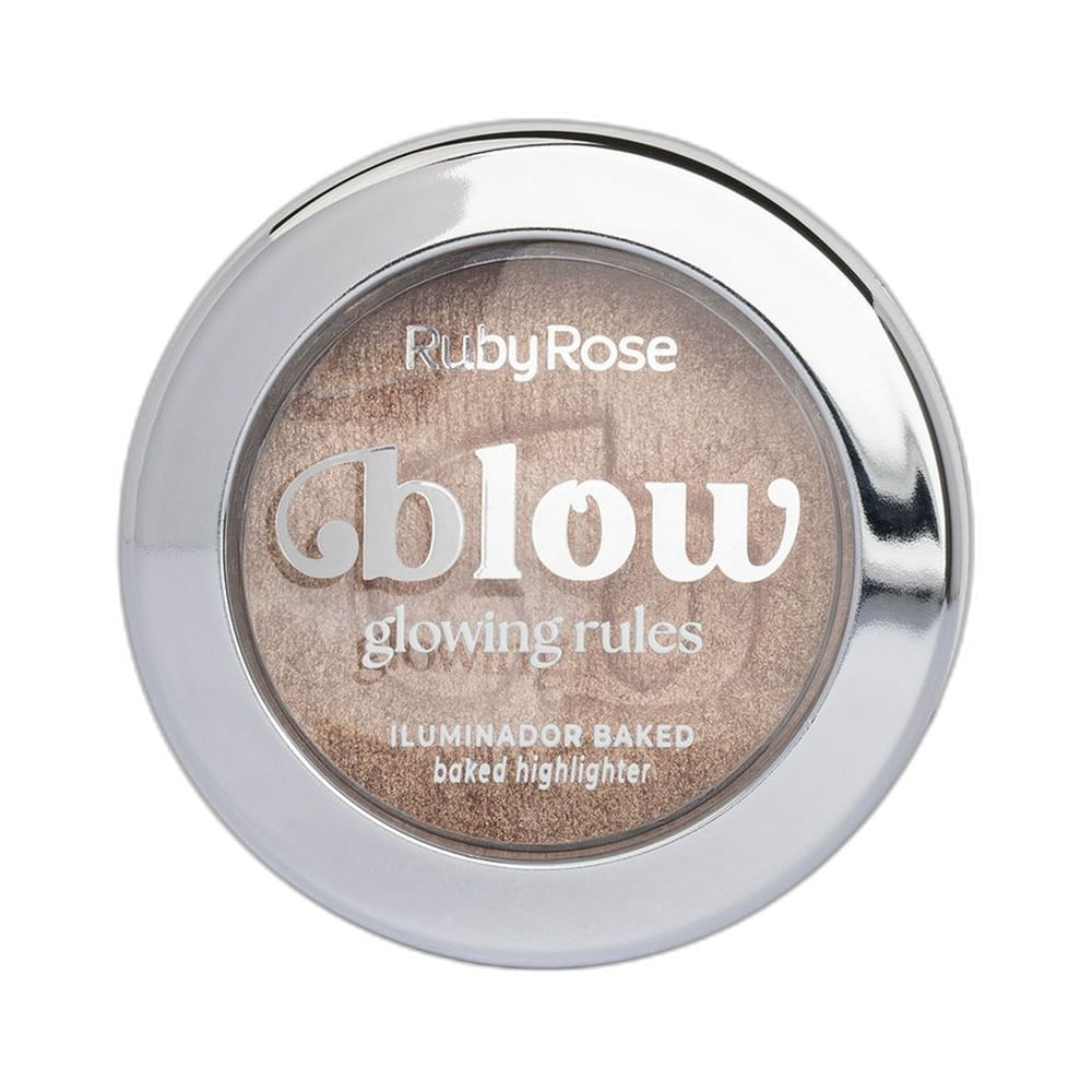 Pó Compacto Facial Ruby Rose Blow Baked Filter PB30 fechado, mostrando a tampa com logo